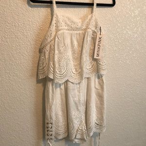MinkPink Eyelet White Romper